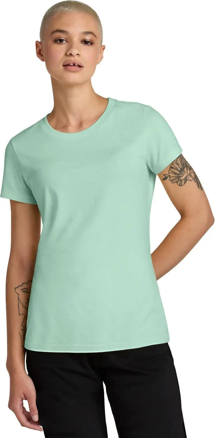 District Dt188 Women’s Perfect Weight Cvc Tee - Frosted Mint - Ladies Xs