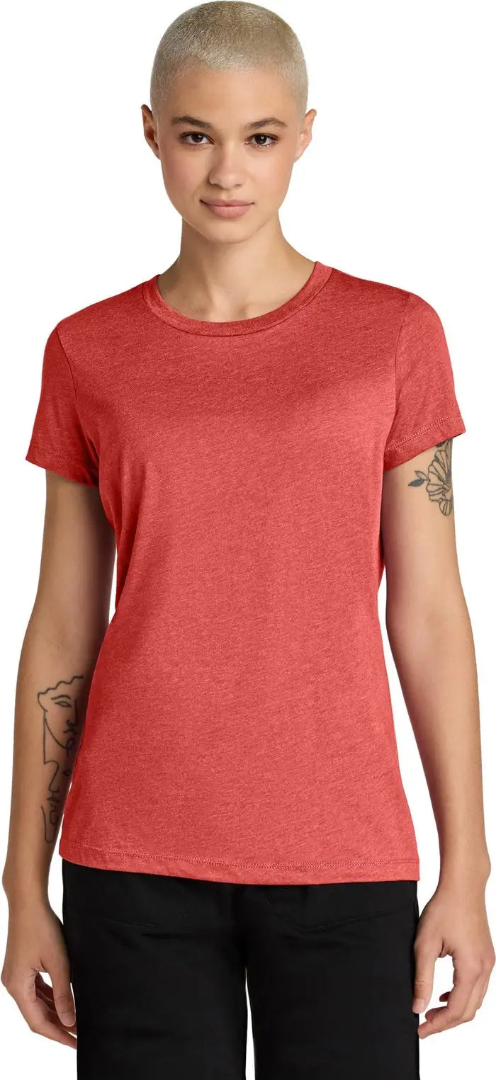 District Dt188 Women’s Perfect Weight Cvc Tee - Geranium Heather - Ladies Xs