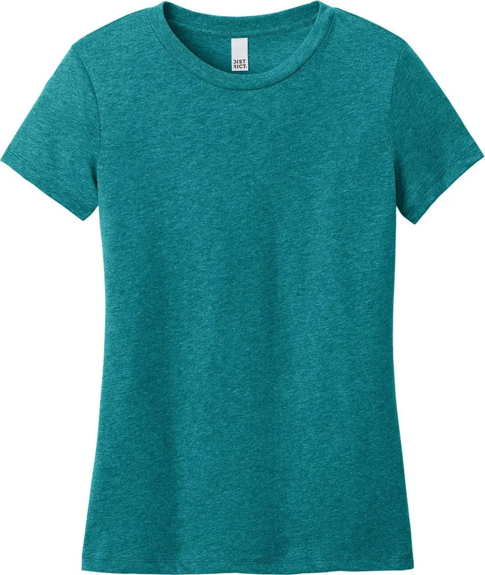 District Dt188 Women’s Perfect Weight Cvc Tee - Heathered Teal