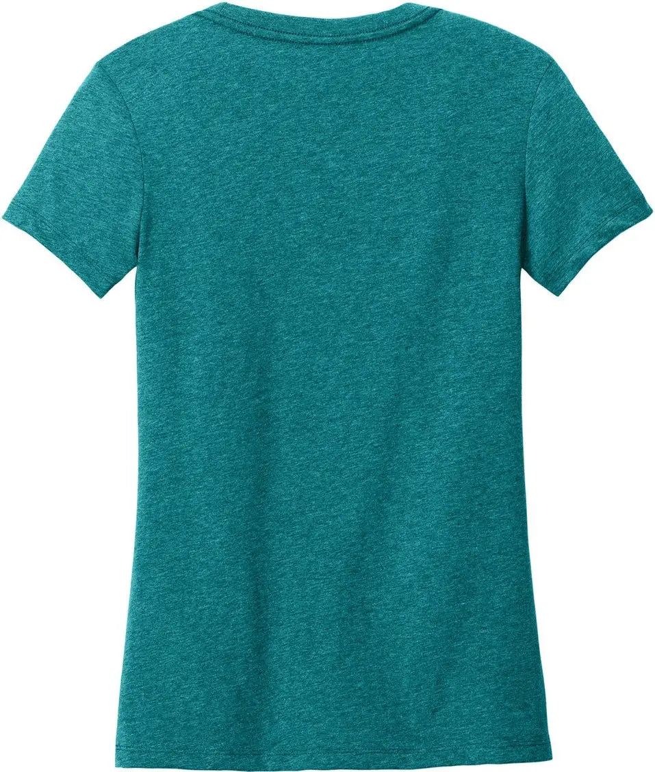 District Dt188 Women’s Perfect Weight Cvc Tee - Heathered Teal - Ladies Xs