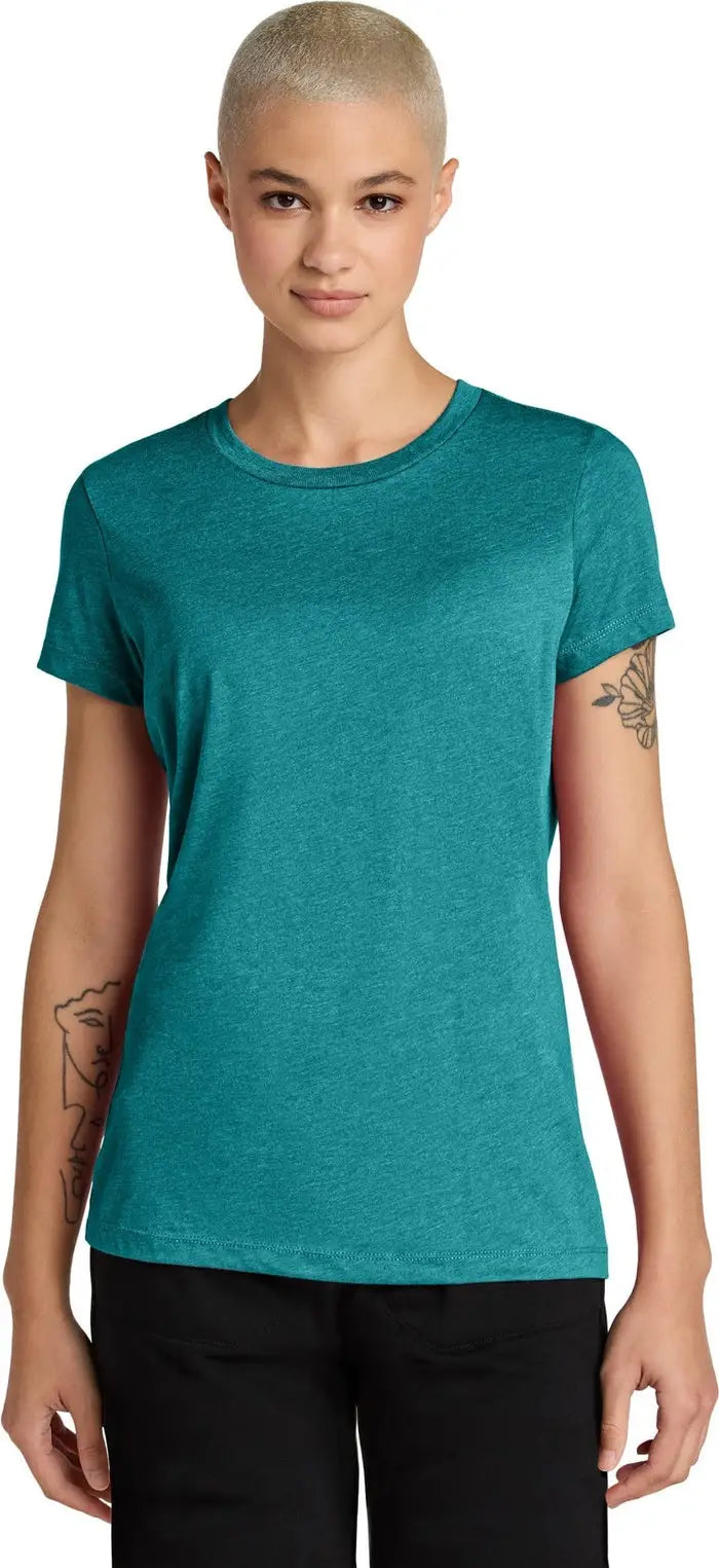 District Dt188 Women’s Perfect Weight Cvc Tee - Heathered Teal - Ladies Xs