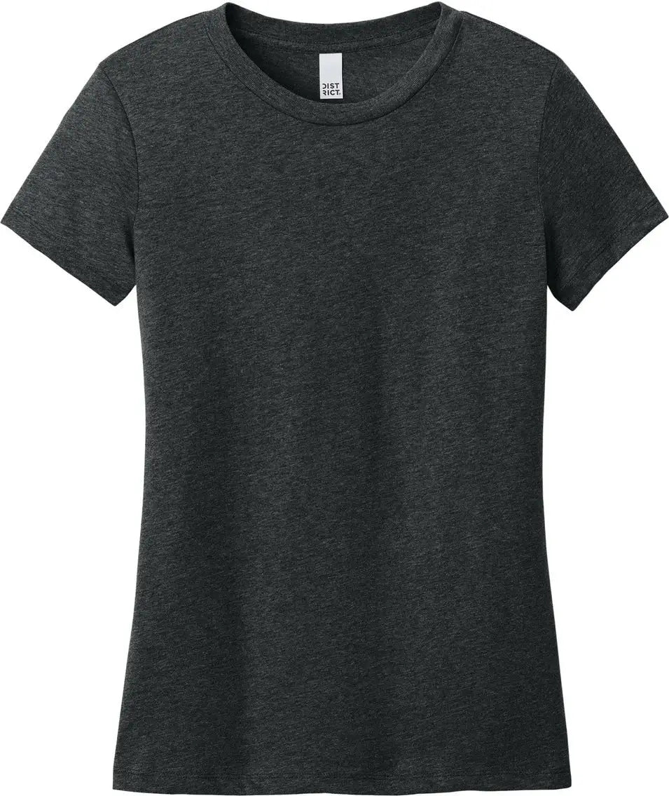 District Dt188 Women’s Perfect Weight Cvc Tee - Jet Black Heather