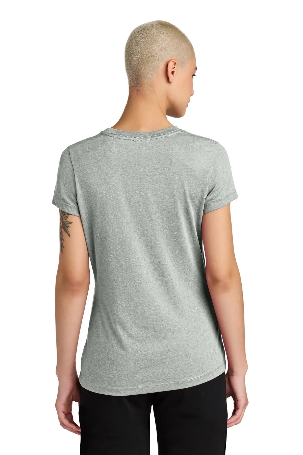 District Dt188 Women’s Perfect Weight Cvc Tee - Light Heather Gray