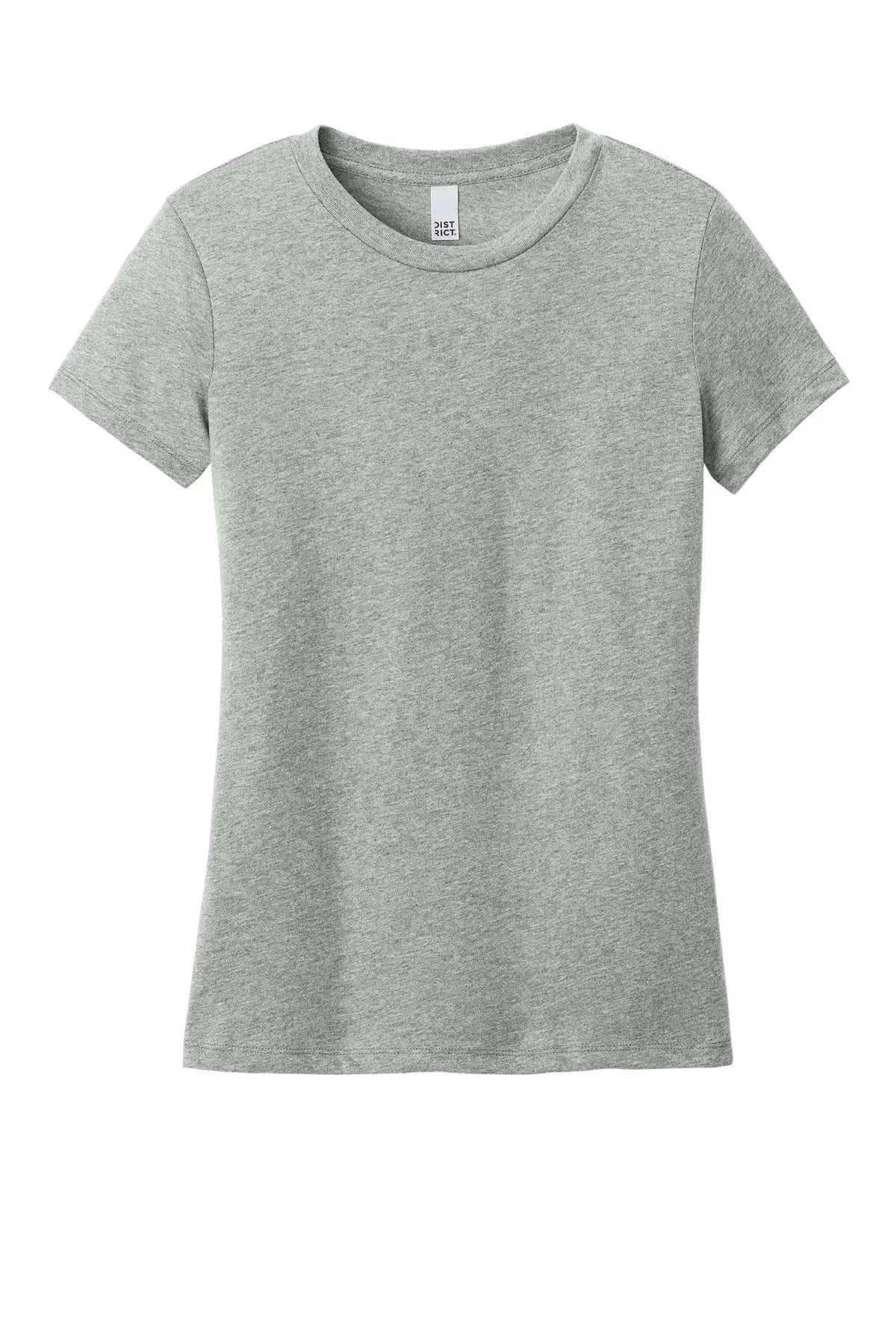 District Dt188 Women’s Perfect Weight Cvc Tee - Light Heather Gray