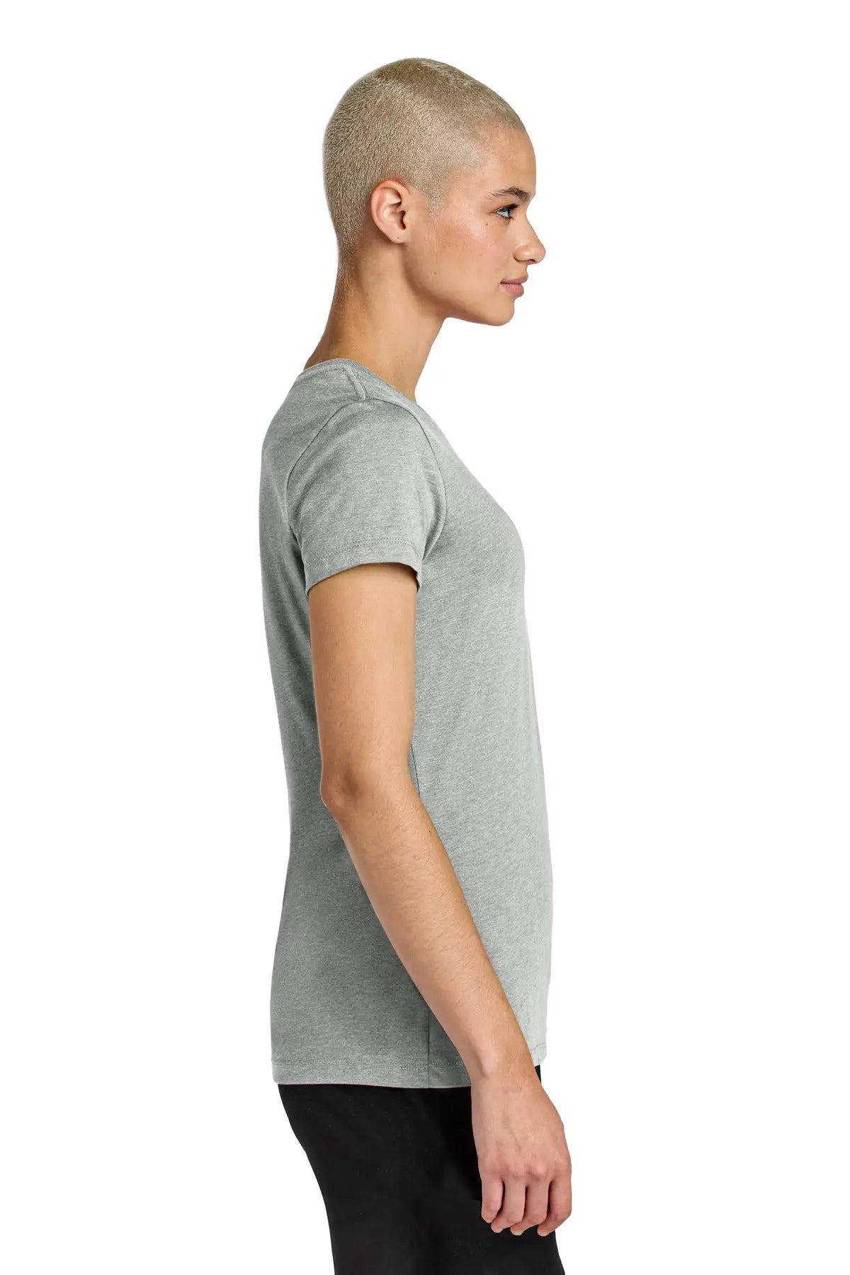 District Dt188 Women’s Perfect Weight Cvc Tee - Light Heather Gray