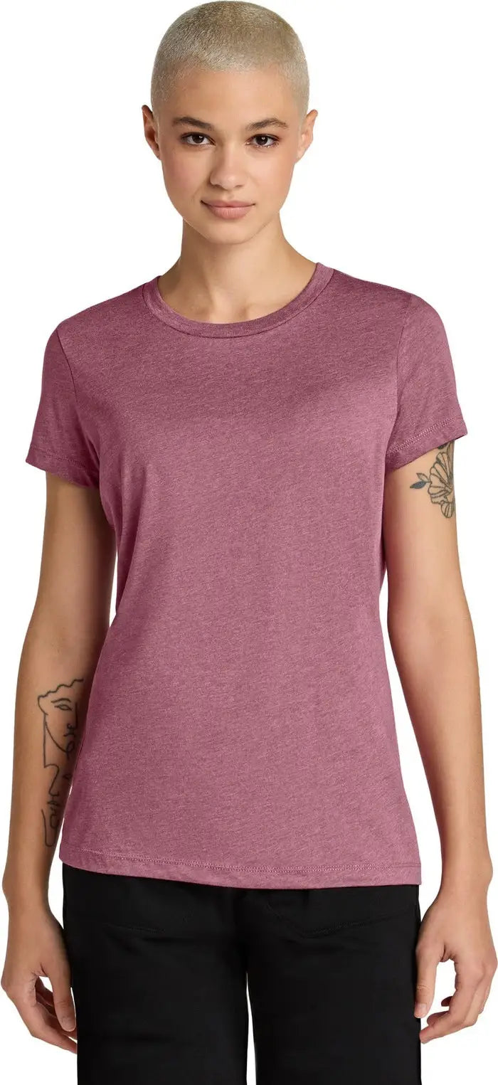District Dt188 Women’s Perfect Weight Cvc Tee - Orchid Haze Heather - Ladies Xs
