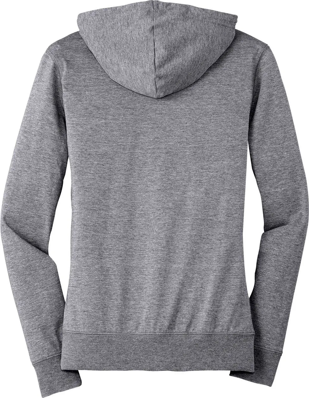 District Dt2100 Women’s Fitted Jersey Full-zip Hoodie - Dark Heather Gray