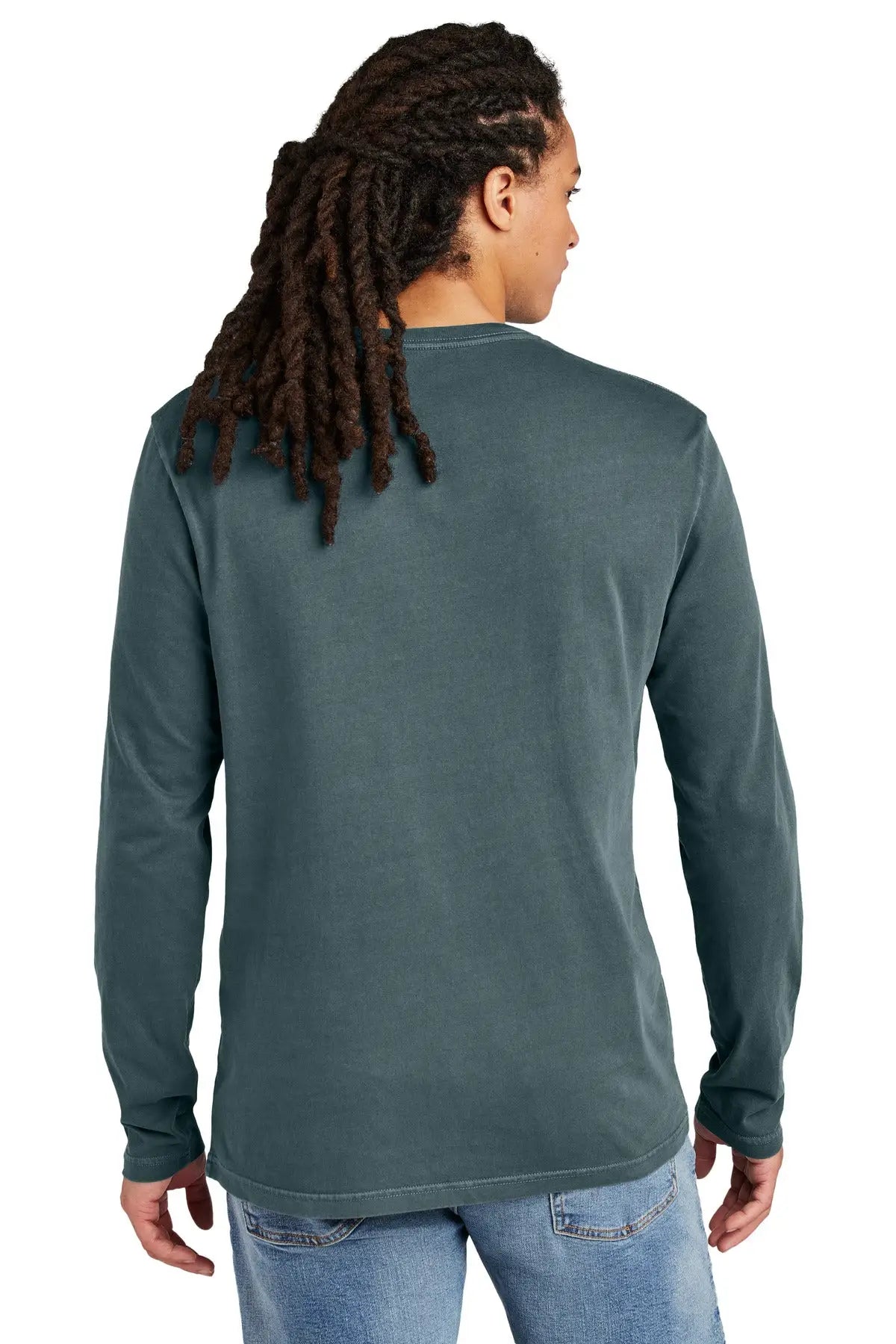 District Dt2103 Wash Long Sleeve Tee - Deep Steel Blue