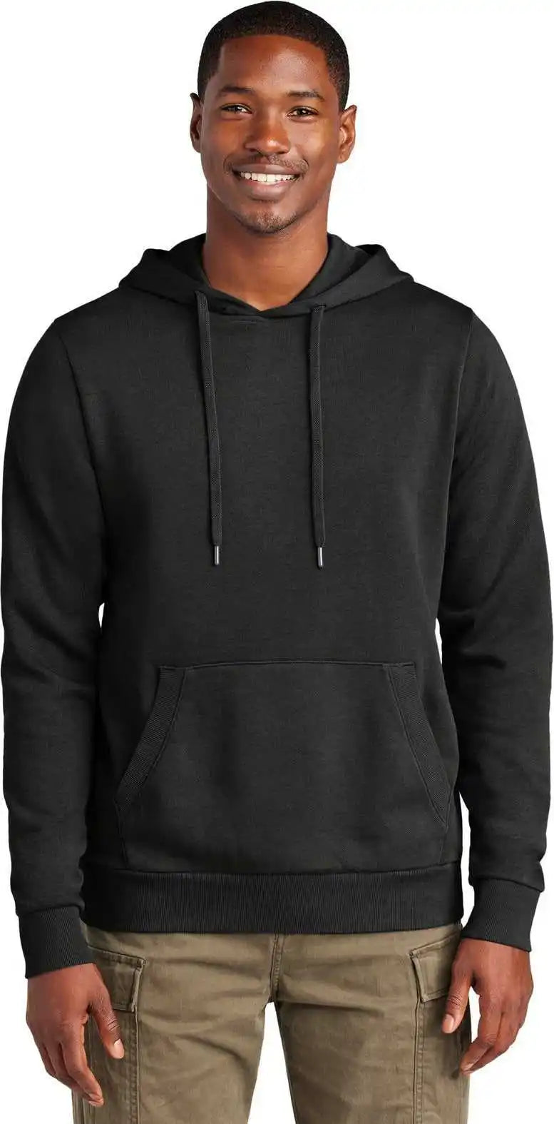 District Dt2200 Wash Fleece Hoodie Black