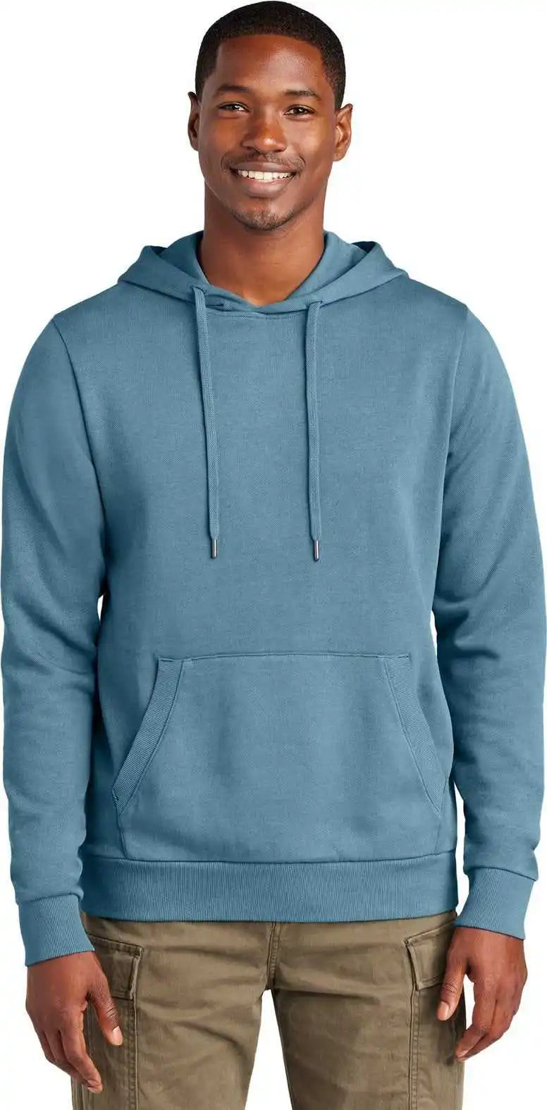 District Dt2200 Wash Fleece Hoodie Duskblue