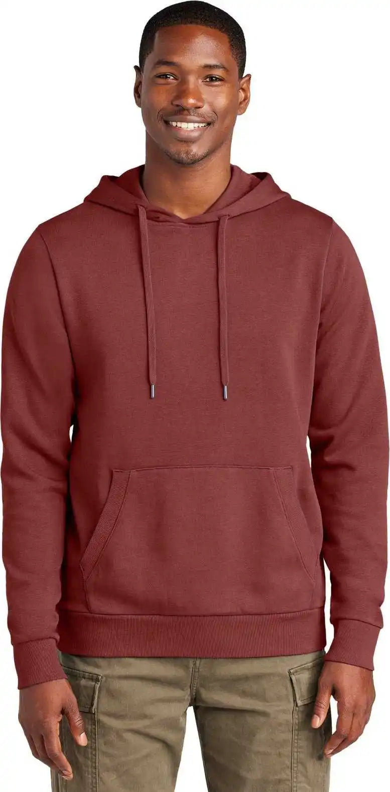 District Dt2200 Wash Fleece Hoodie - Garnet