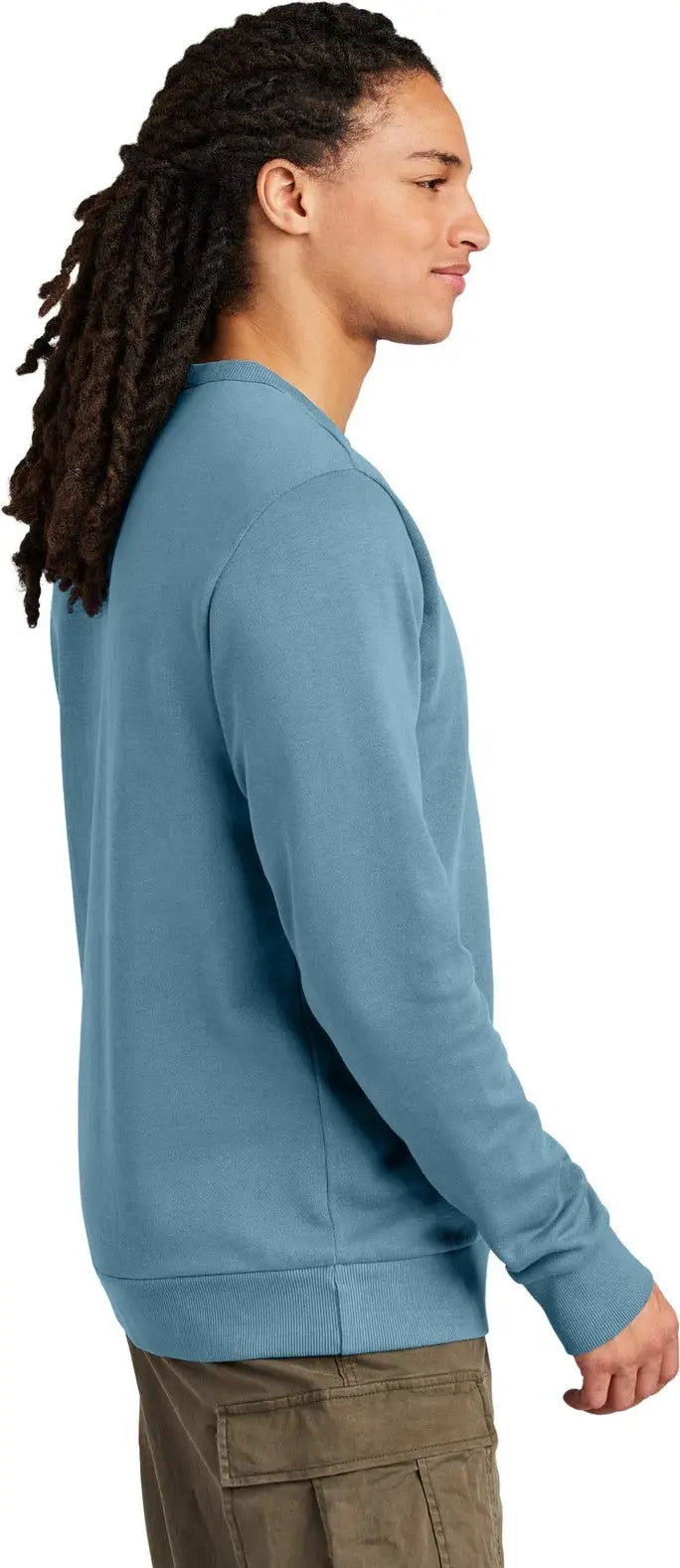 District Dt2204 Wash Fleece Crew - Dusk Blue