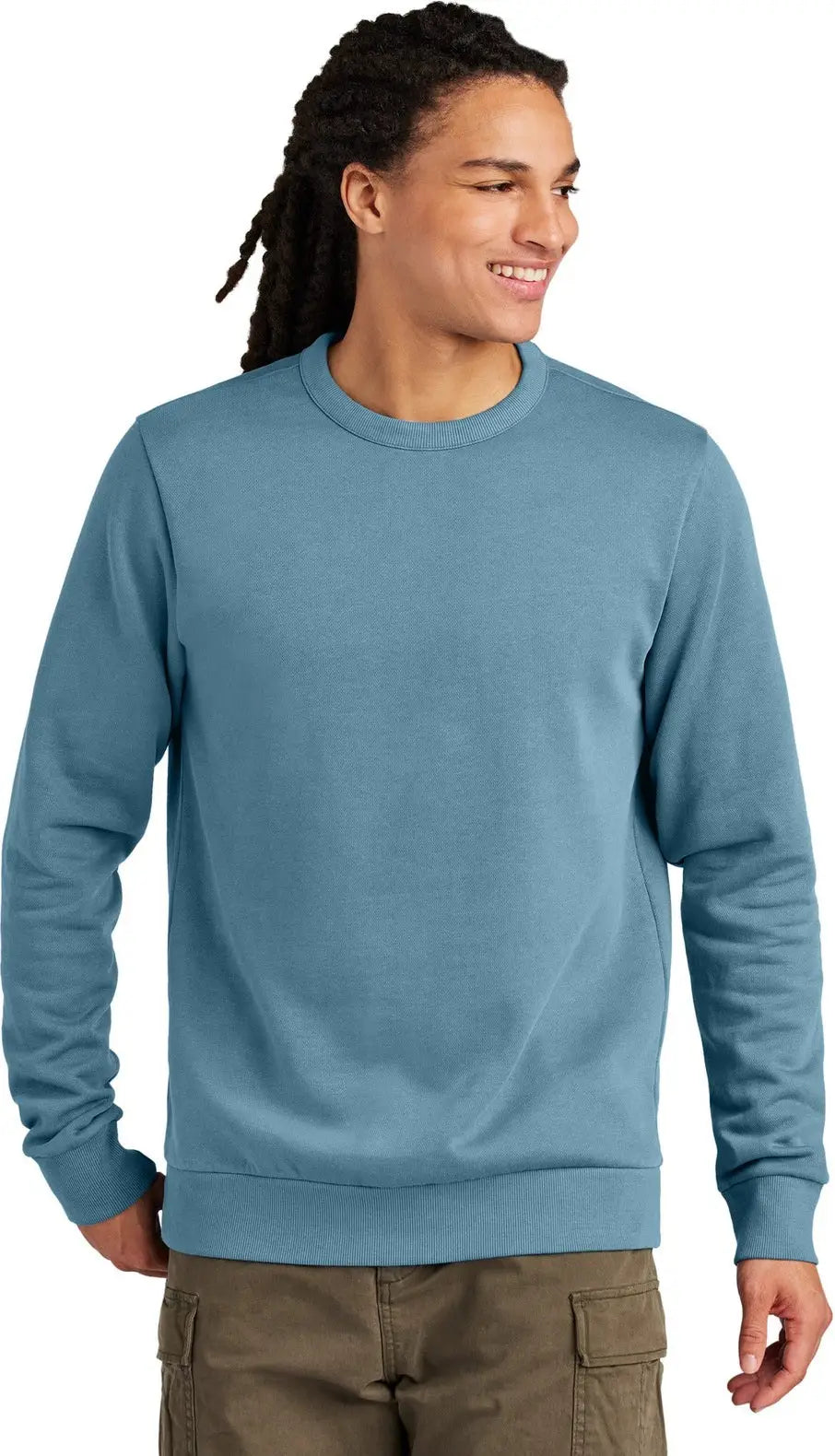 District Dt2204 Wash Fleece Crew - Dusk Blue