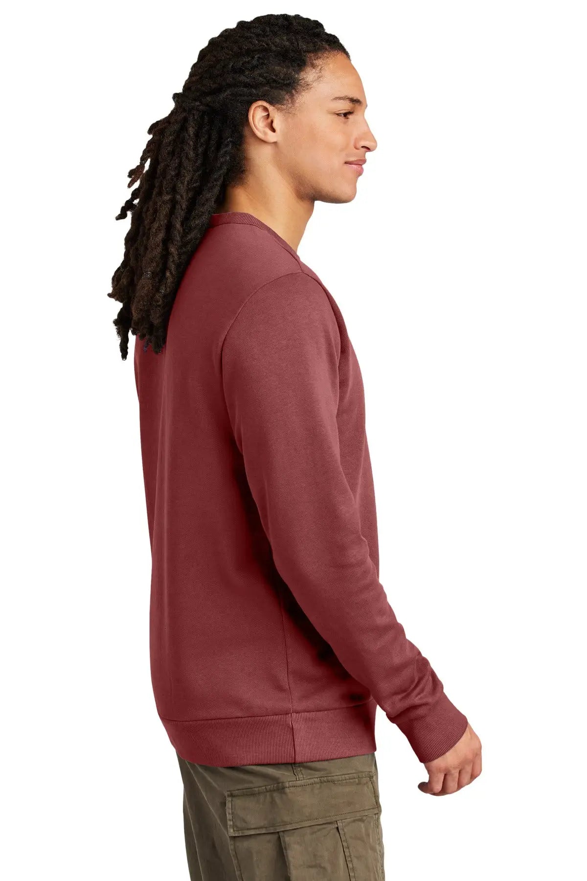 District Dt2204 Wash Fleece Crew - Garnet