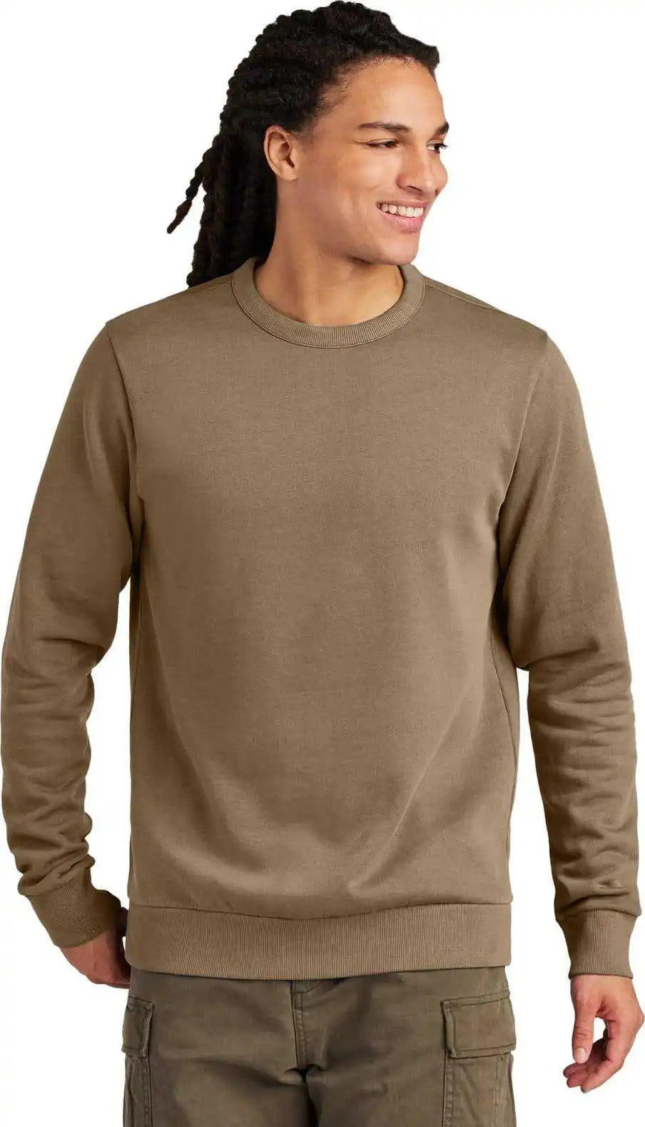 District Dt2204 Wash Fleece Crew - Mushroom