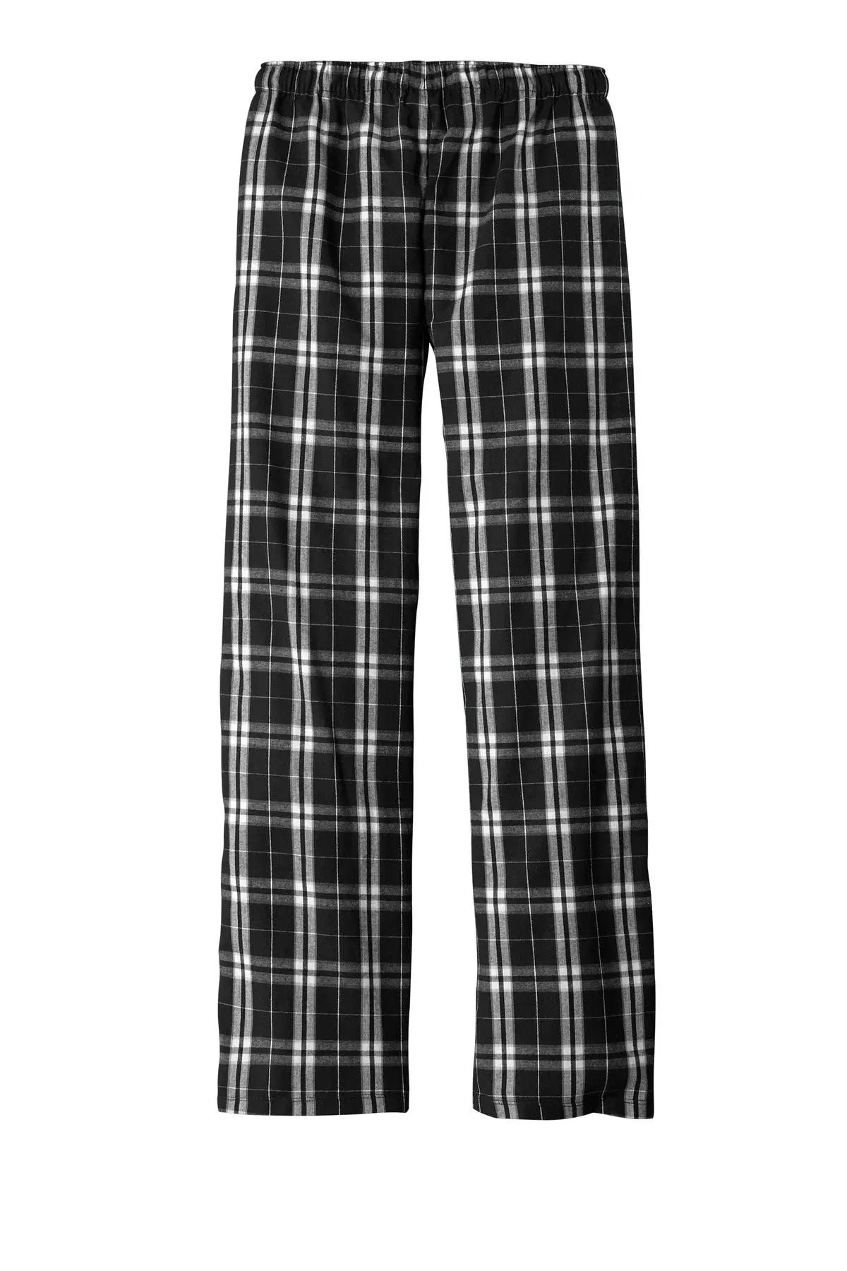 District Dt2800 Women’s Flannel Plaid Pant - Black