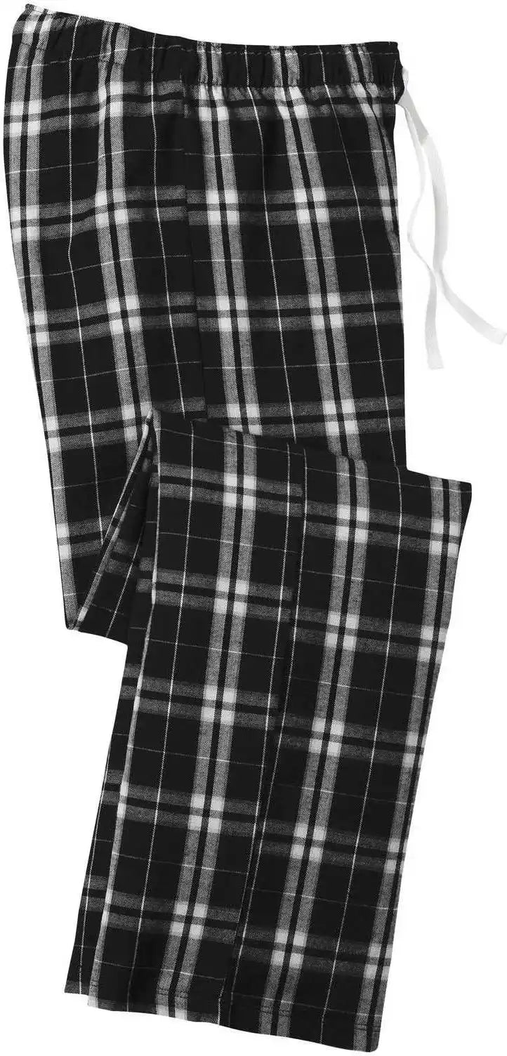 District Dt2800 Women’s Flannel Plaid Pant Black