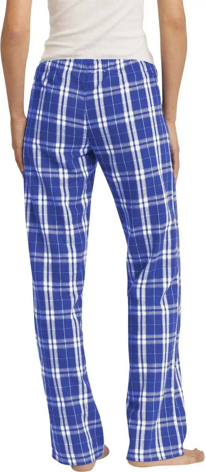 District Dt2800 Women’s Flannel Plaid Pant Deep Royal