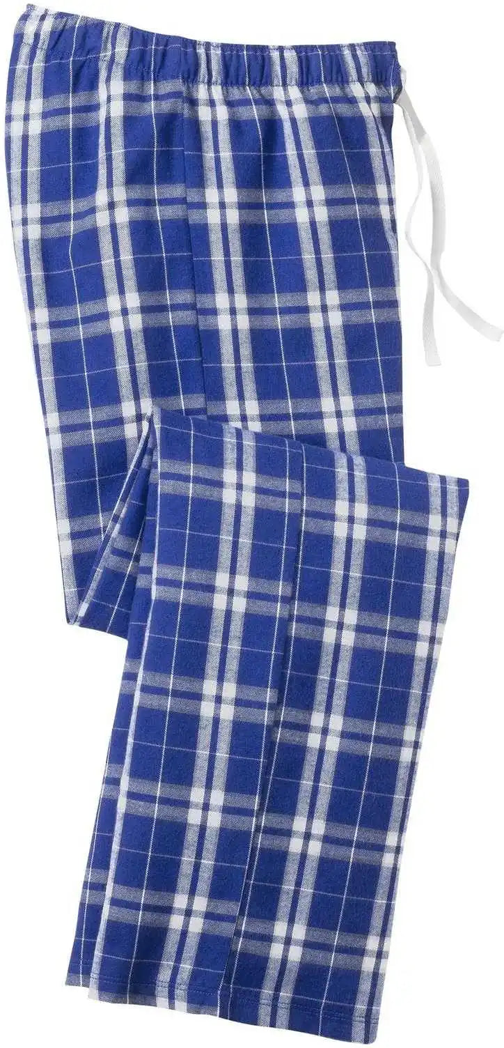 District Dt2800 Women’s Flannel Plaid Pant Deep Royal