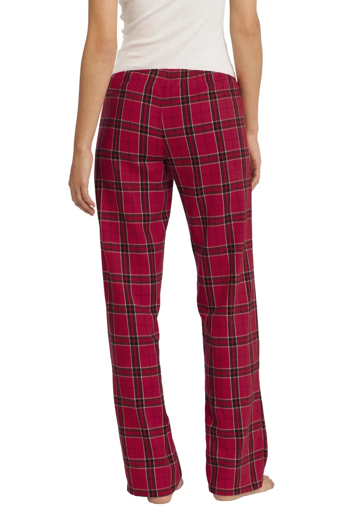 District Dt2800 Women’s Flannel Plaid Pant - New Red