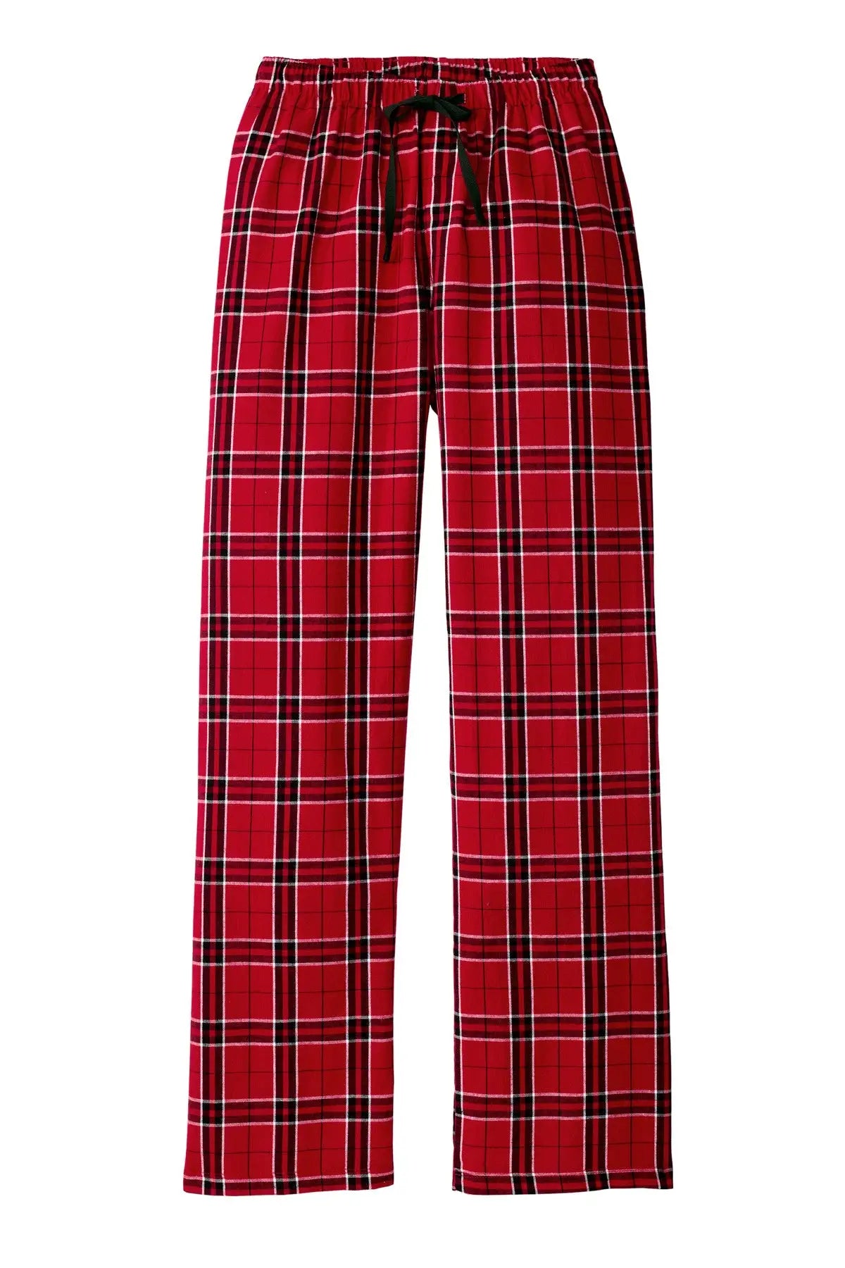 District Dt2800 Women’s Flannel Plaid Pant - New Red