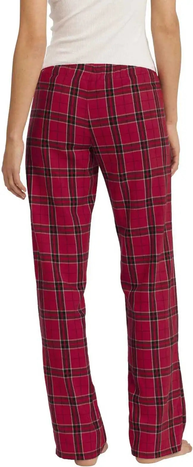 District Dt2800 Women’s Flannel Plaid Pant New Red