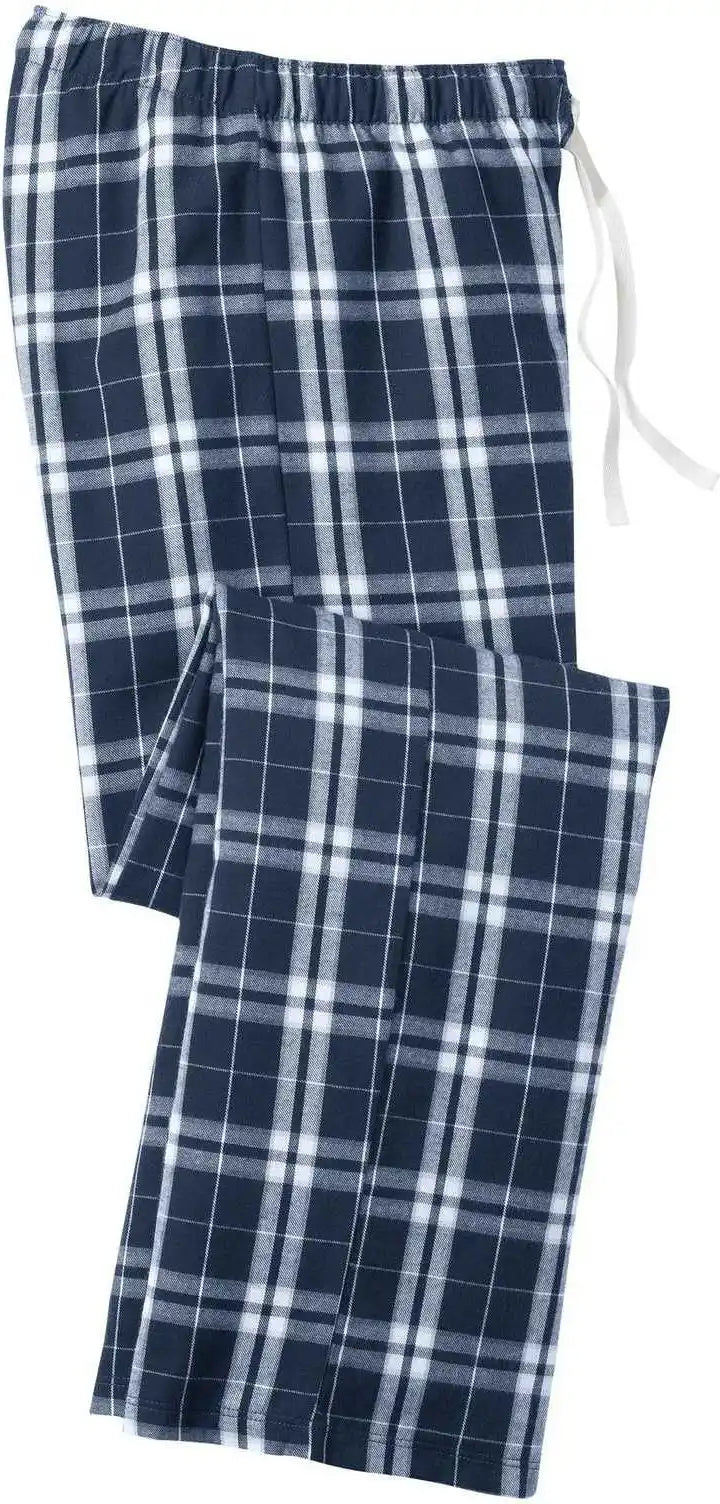 District Dt2800 Women’s Flannel Plaid Pant True Navy