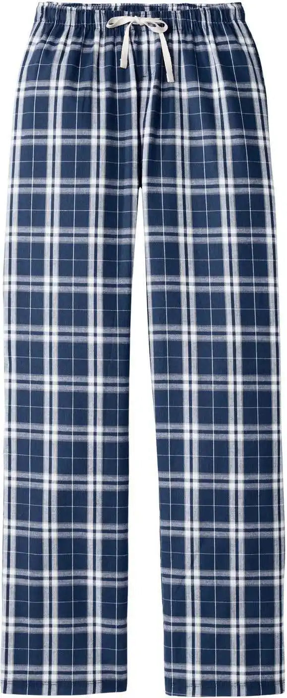 District Dt2800 Women’s Flannel Plaid Pant - True Navy