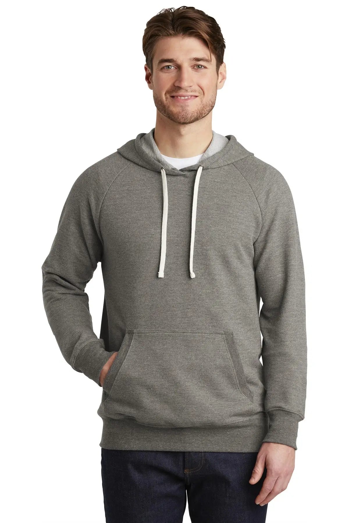 District Dt355 Perfect Tri French Terry Hoodie - Gray Frost - Adult Xs