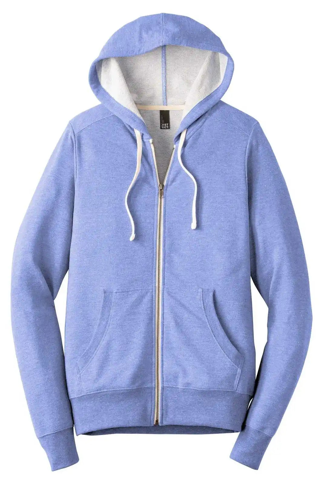 District Dt356 Perfect Tri French Terry Full-zip Hoodie - Maritime Frost