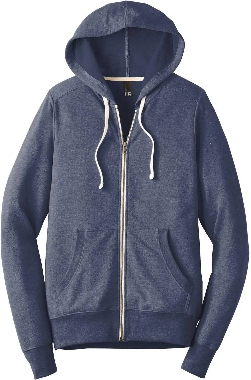 District Dt356 Perfect Tri French Terry Full-zip Hoodie - New Navy