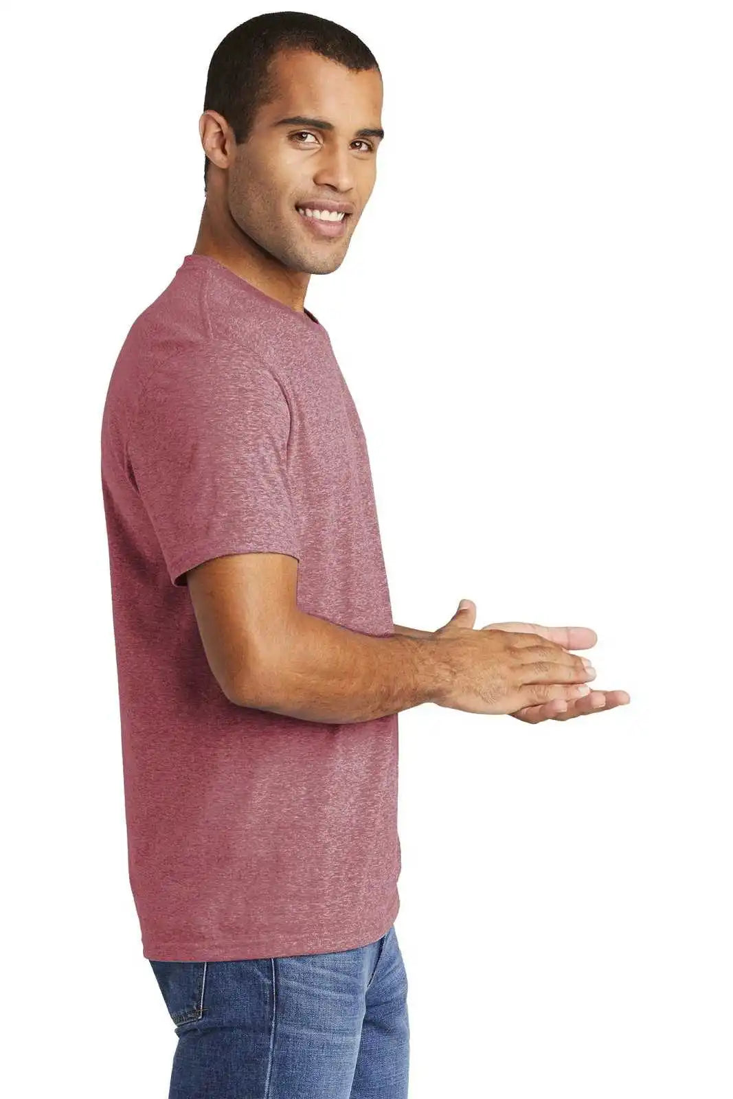 District Dt365a Astro Tee - Maroon