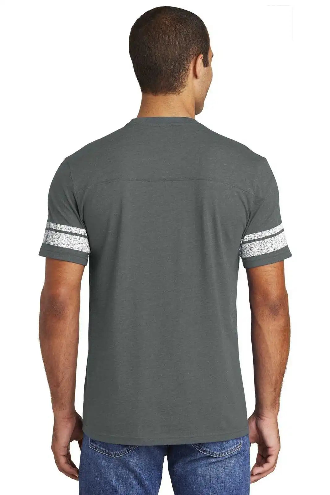 District Dt376 Game Tee - Heathered Charcoal White