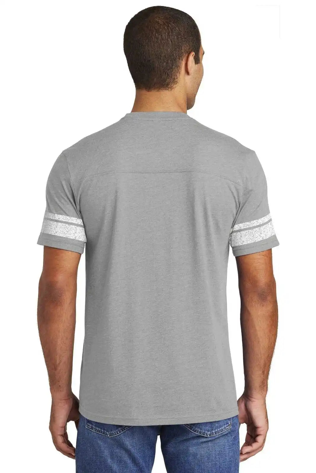 District Dt376 Game Tee - Heathered Nickel White