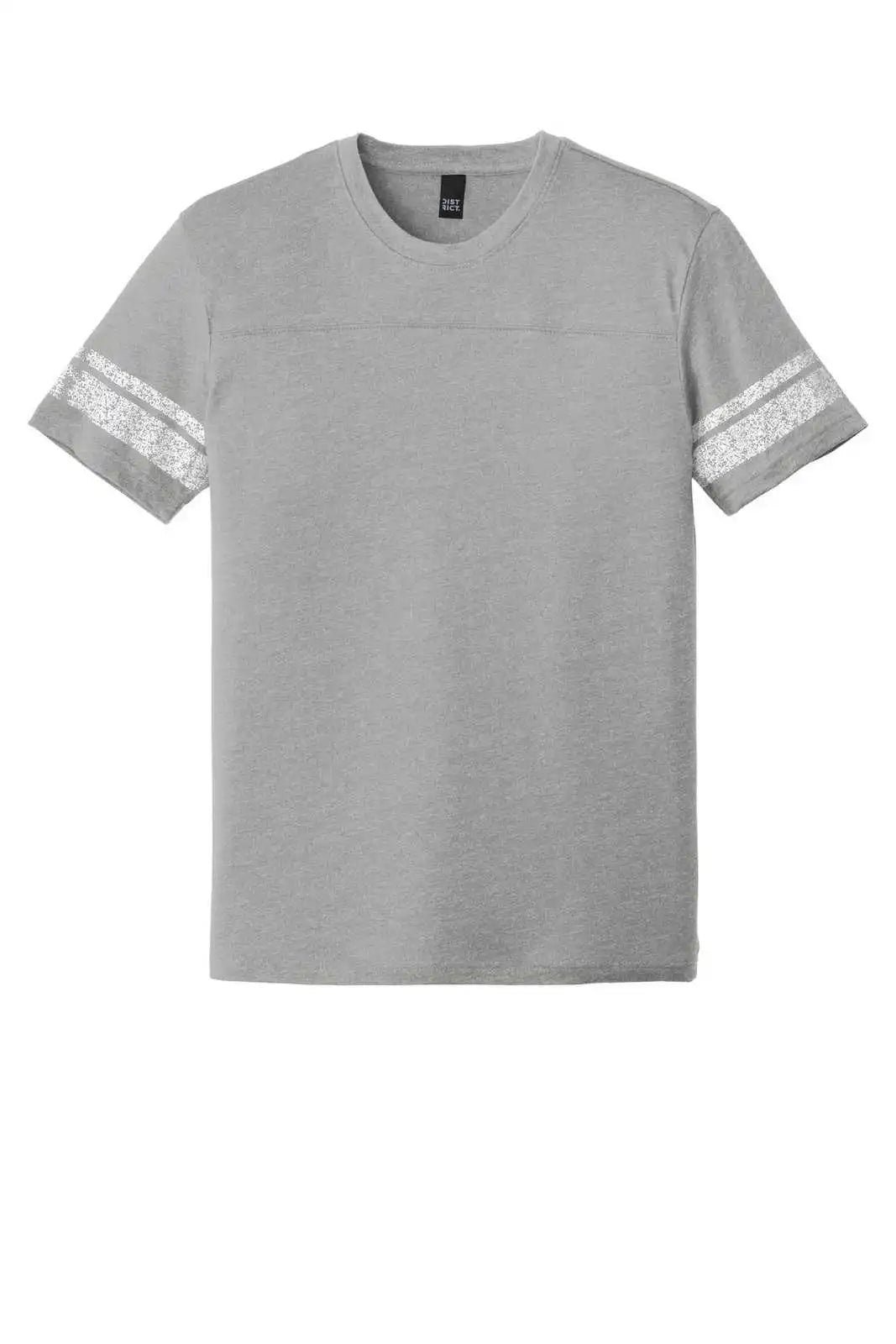 District Dt376 Game Tee - Heathered Nickel White