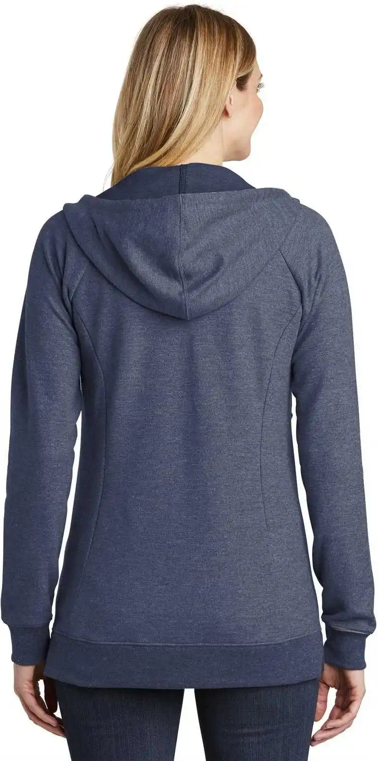 District Dt456 Women’s Perfect Tri French Terry Full-zip Hoodie - New Navy
