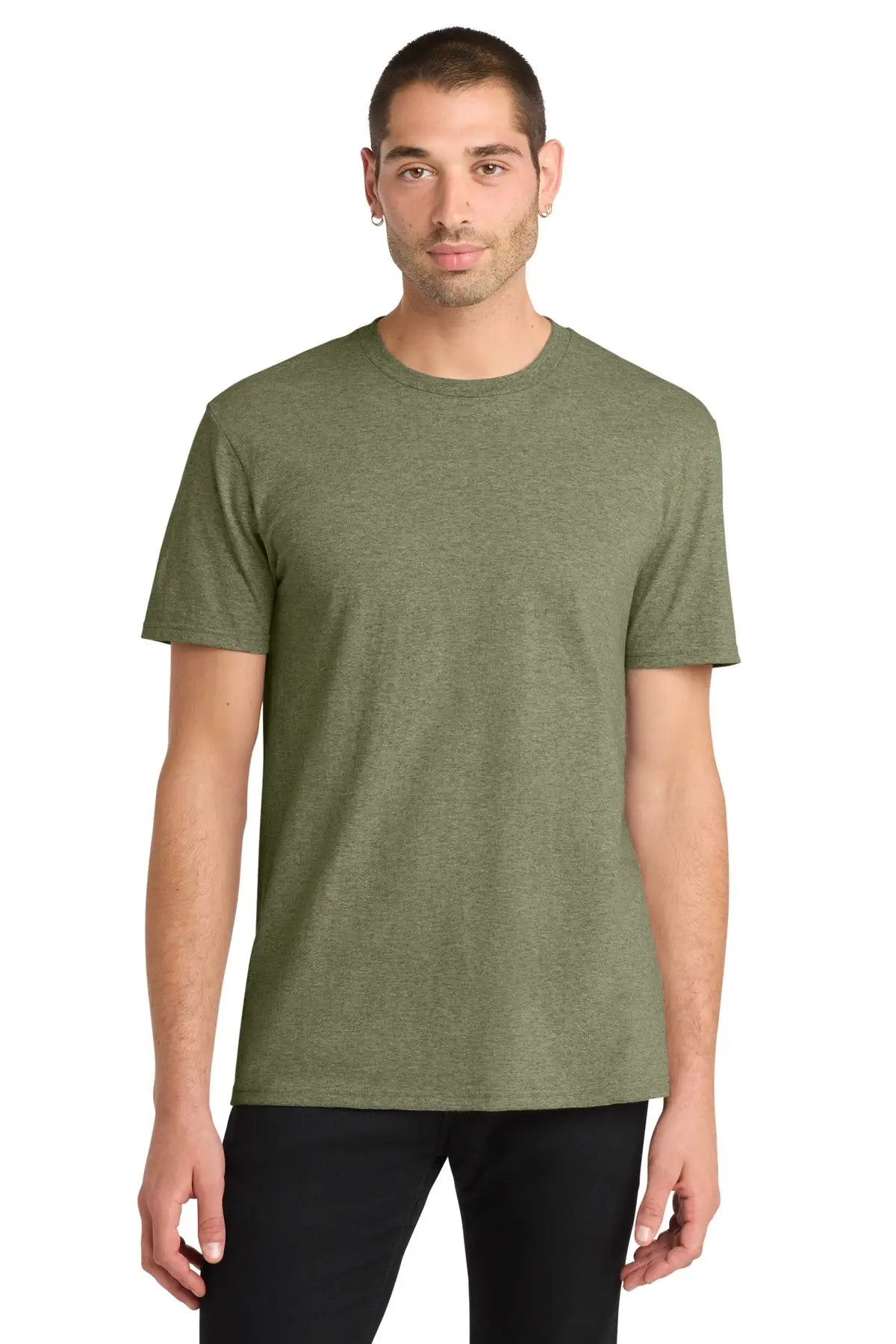 District Dt5000 the Concert Tee - Military Green Frost - Adult Xs