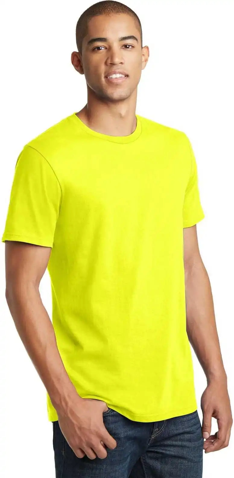District Dt5000 the Concert Tee Neon Yellow