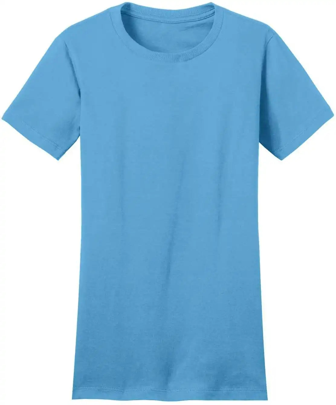 District Dt5001 Women’s Fitted the Concert Tee Aquatic Blue