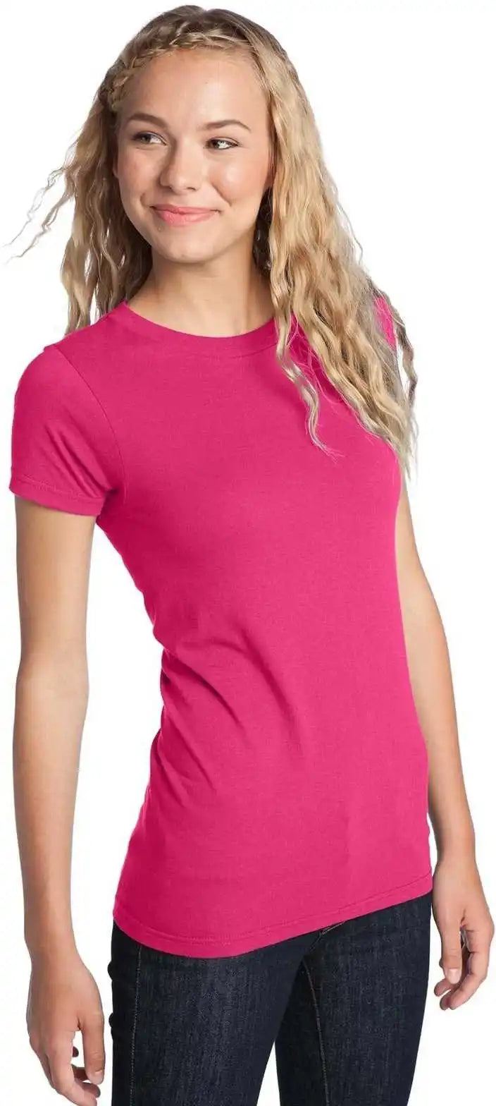 District Dt5001 Women’s Fitted the Concert Tee Dark Fuchsia