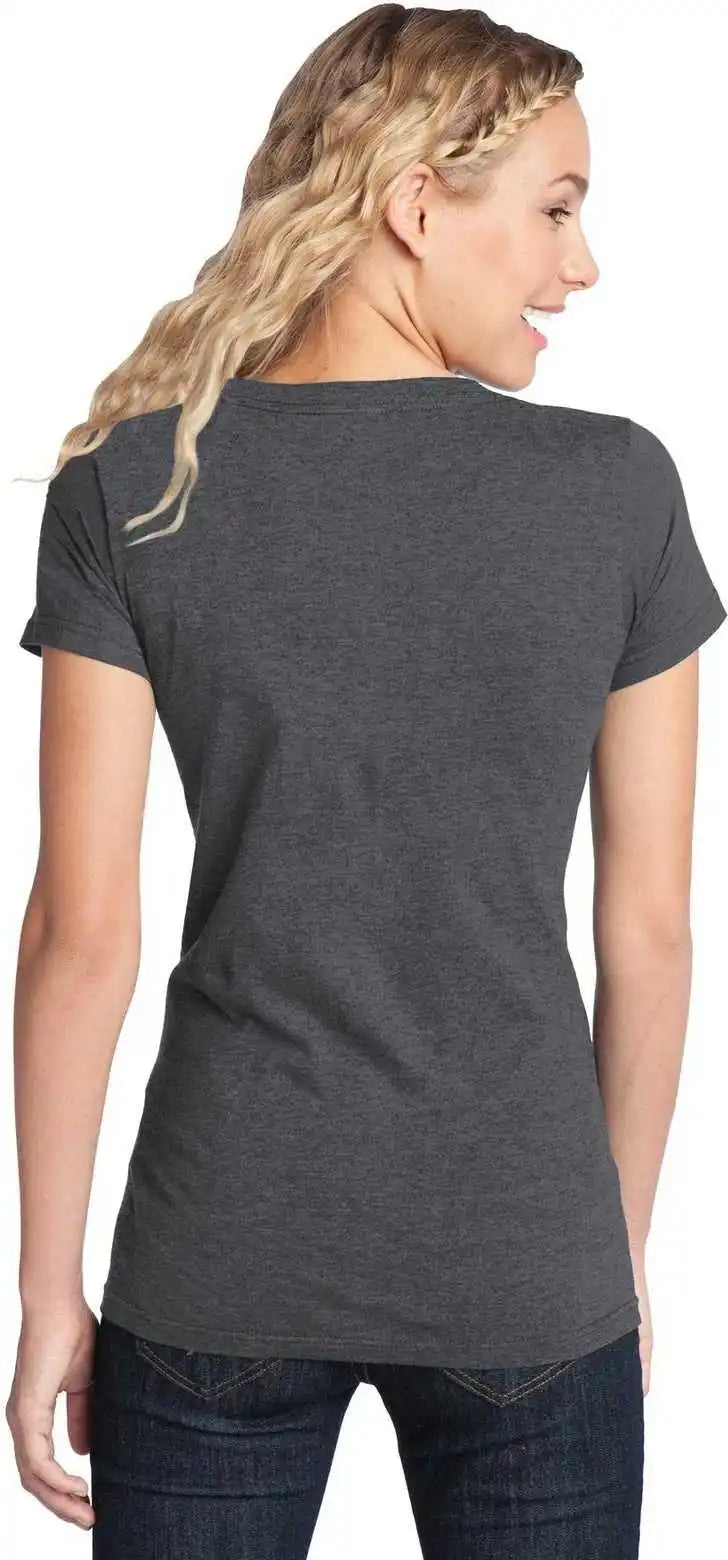 District Dt5001 Women’s Fitted the Concert Tee Heathered Charcoal