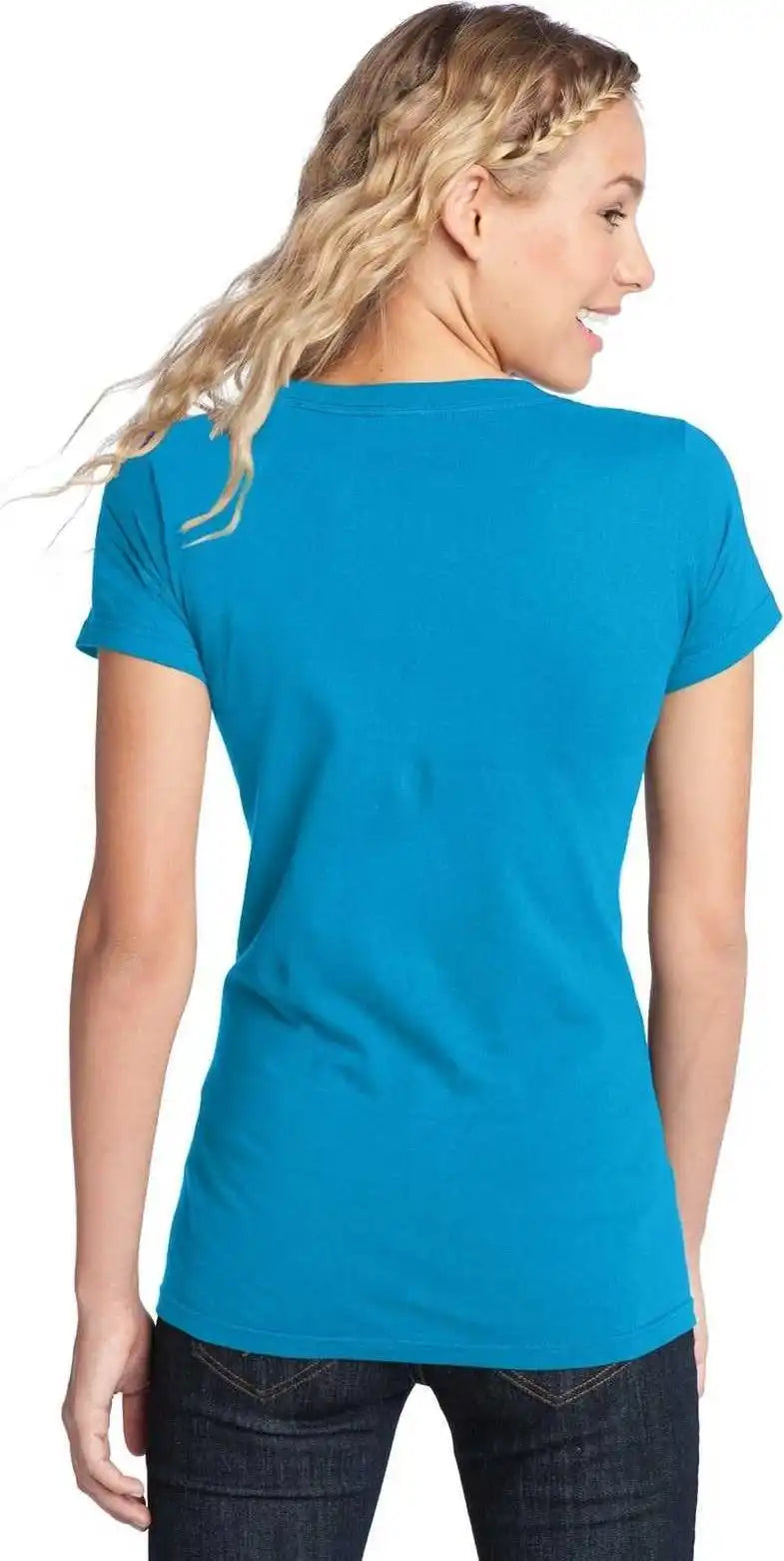 District Dt5001 Women’s Fitted the Concert Tee Neon Blue