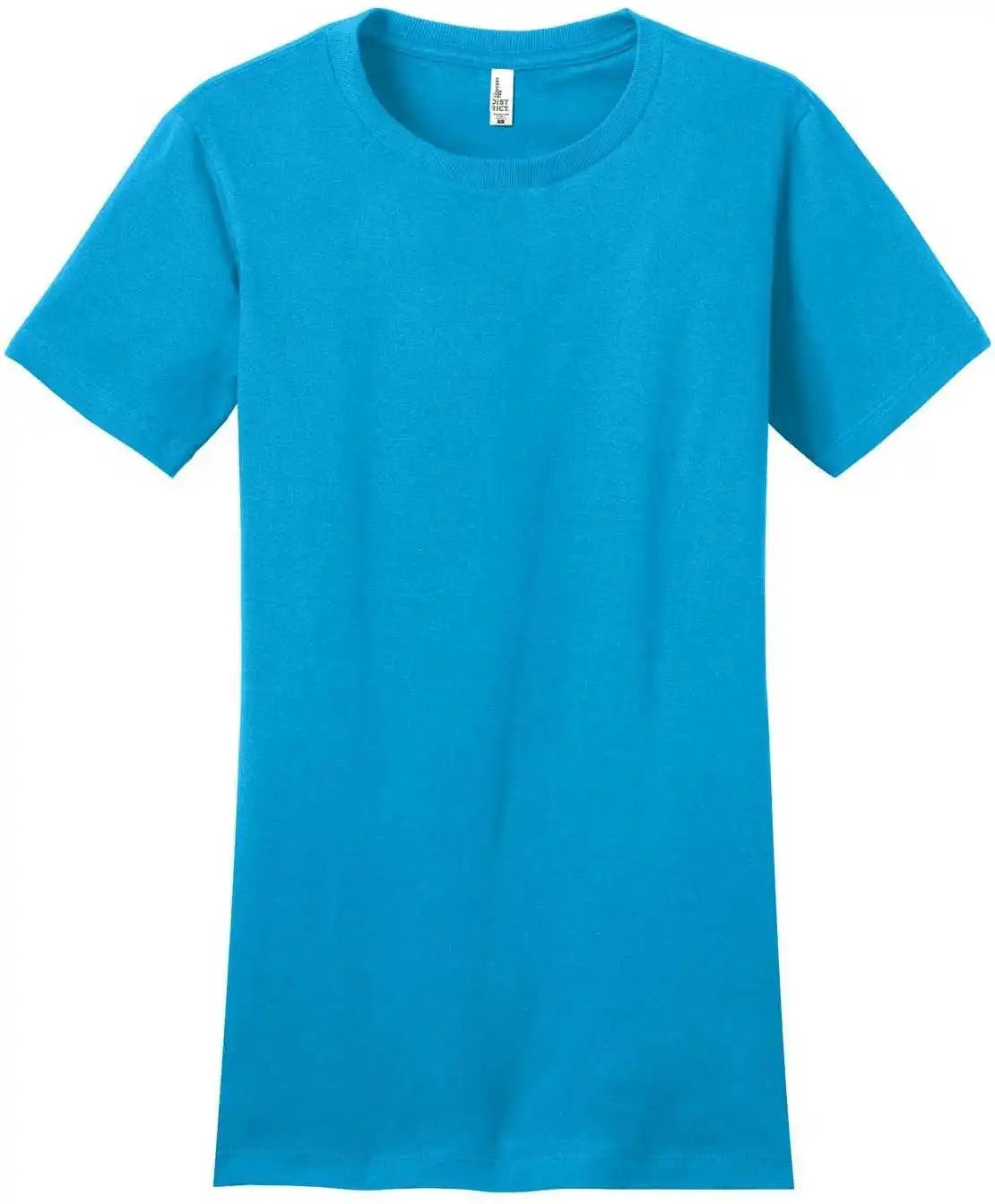 District Dt5001 Women’s Fitted the Concert Tee Neon Blue