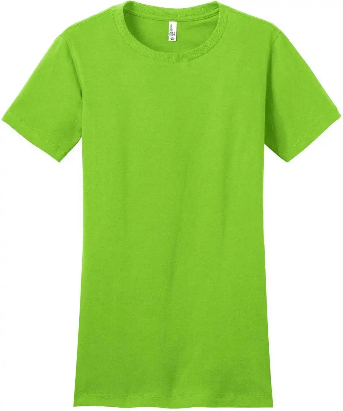 District Dt5001 Women’s Fitted the Concert Tee Neon Green