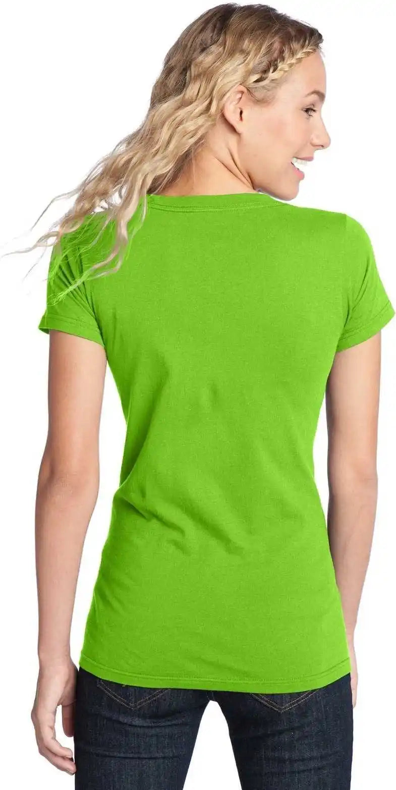 District Dt5001 Women’s Fitted the Concert Tee Neon Green