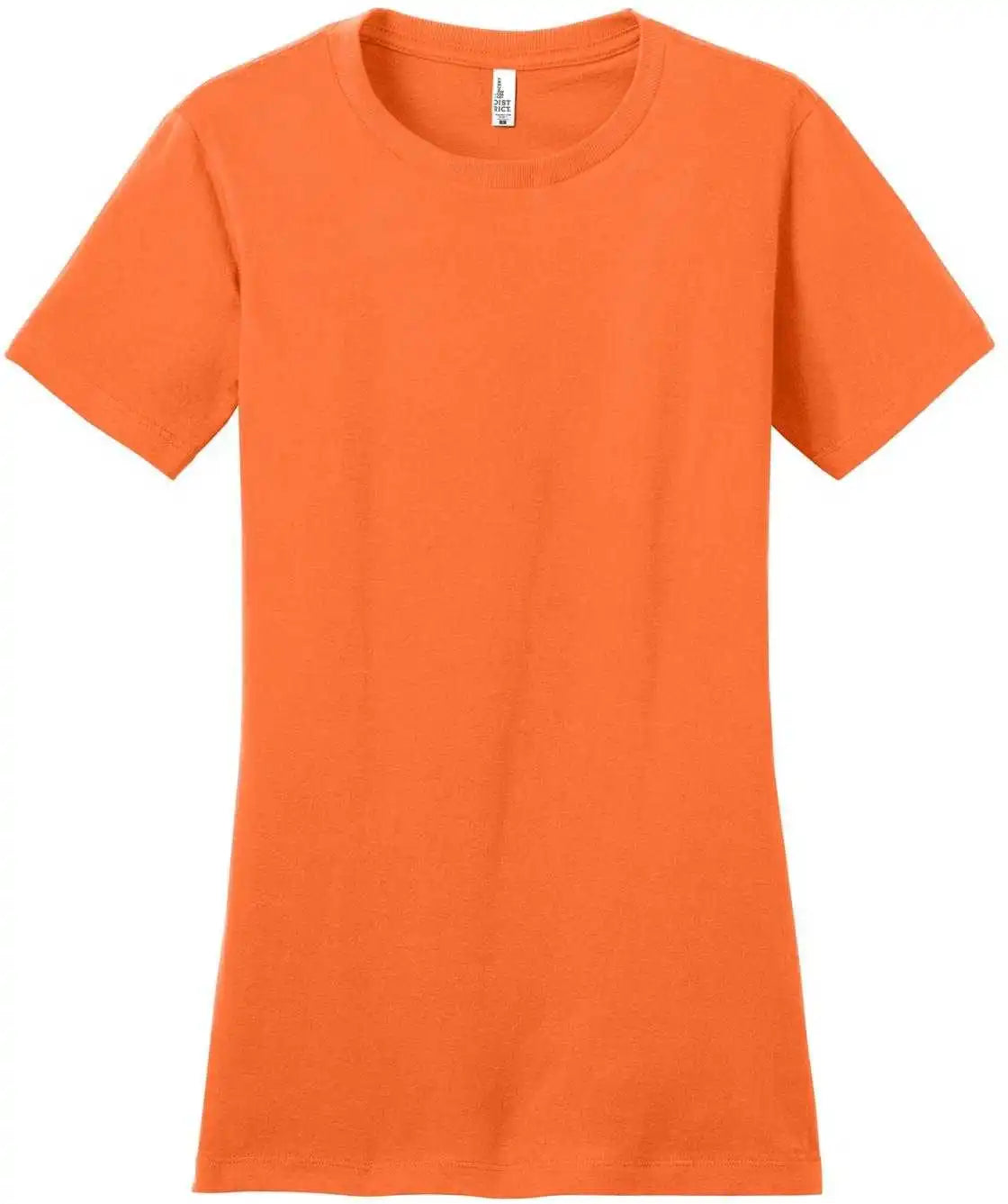 District Dt5001 Women’s Fitted the Concert Tee Neon Orange