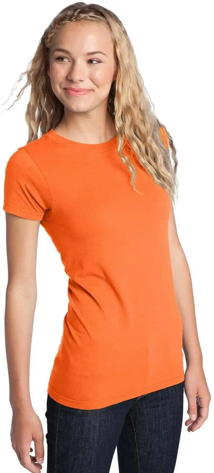 District Dt5001 Women’s Fitted the Concert Tee Neon Orange