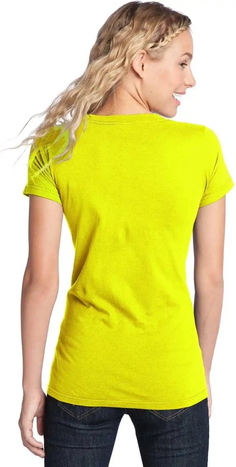 District Dt5001 Women’s Fitted the Concert Tee Neon Yellow