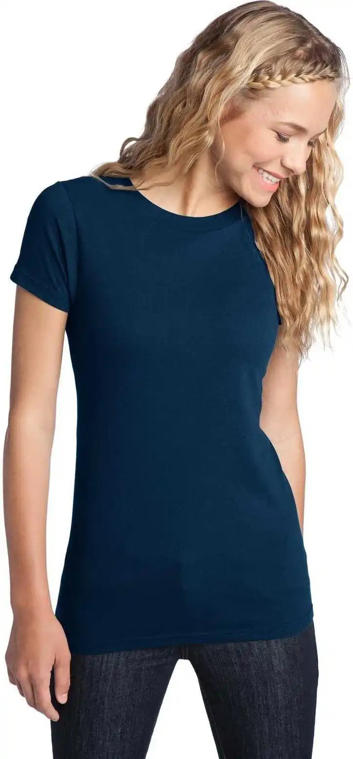 District Dt5001 Women’s Fitted the Concert Tee New Navy