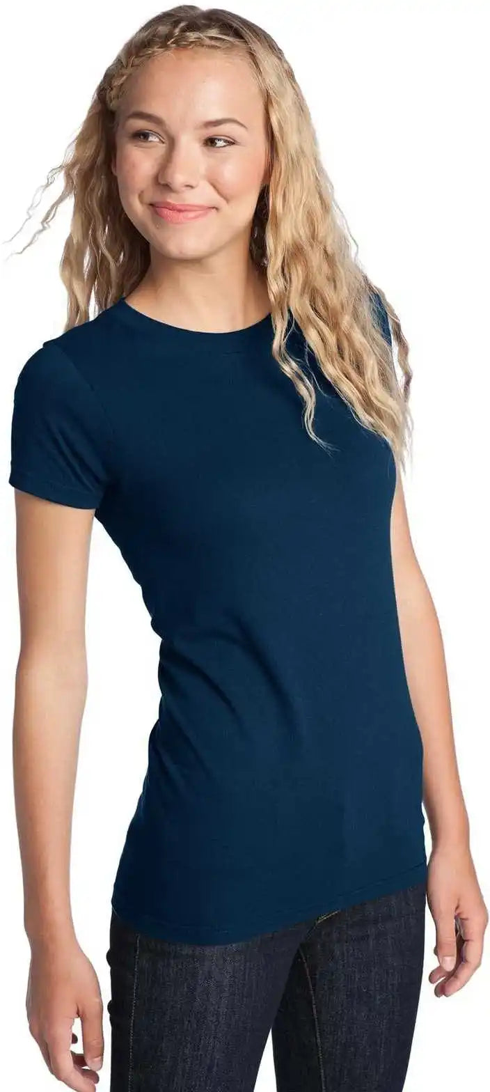District Dt5001 Women’s Fitted the Concert Tee New Navy
